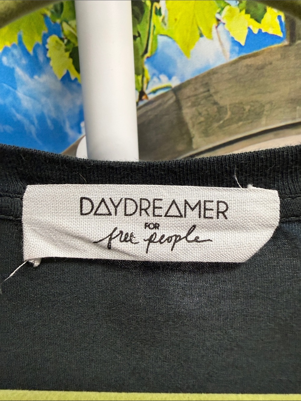 Daydreamer X Free People Rolling Stones Flocked Leopard Tongue Tee Ash L - Picture 11 of 11